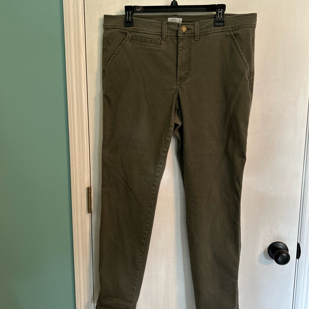 Market & Spruce Olive Women’s Rosabel Skinny Pants, Size 16